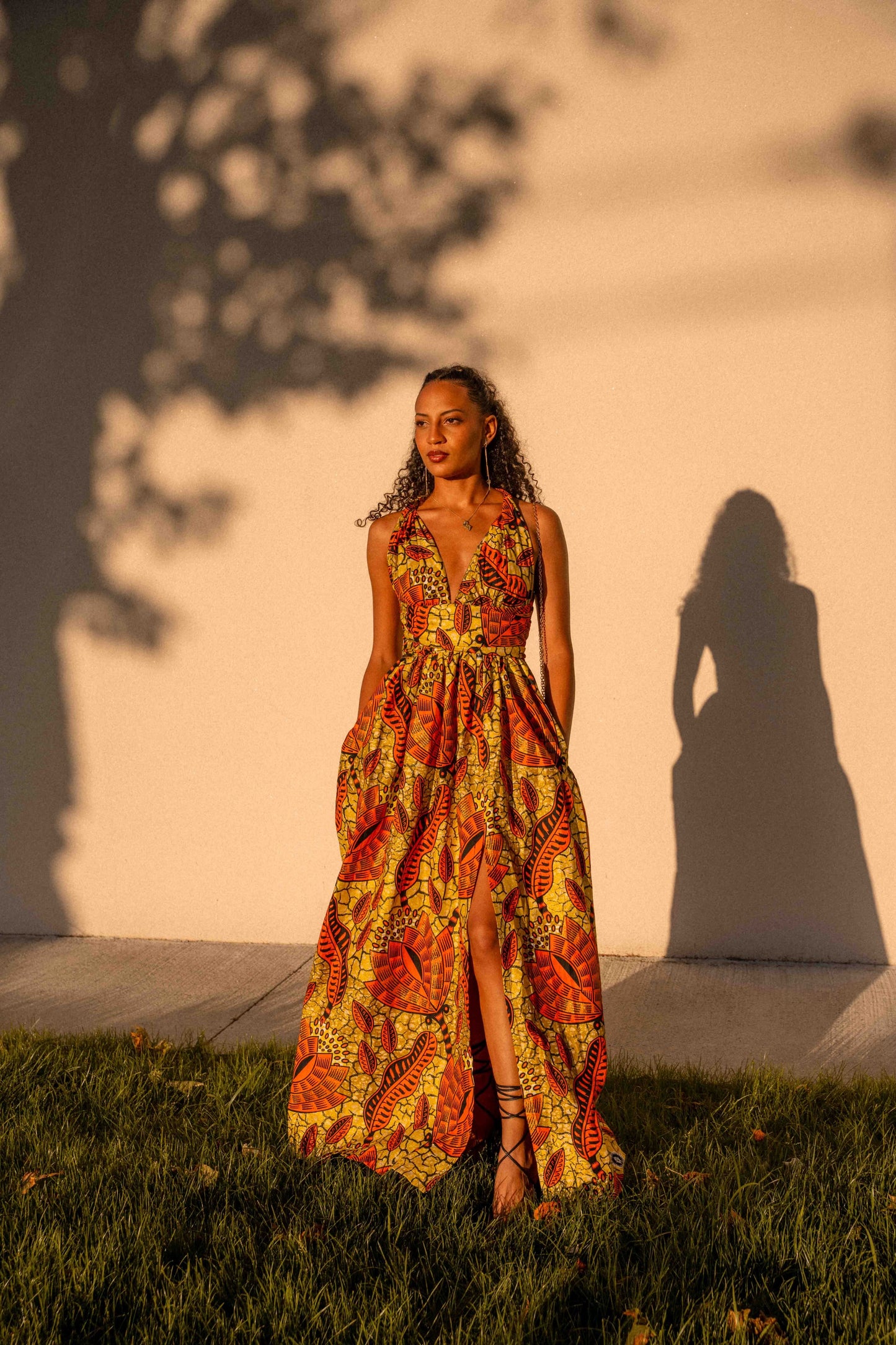 Robe infinie en Wax: "AURA"