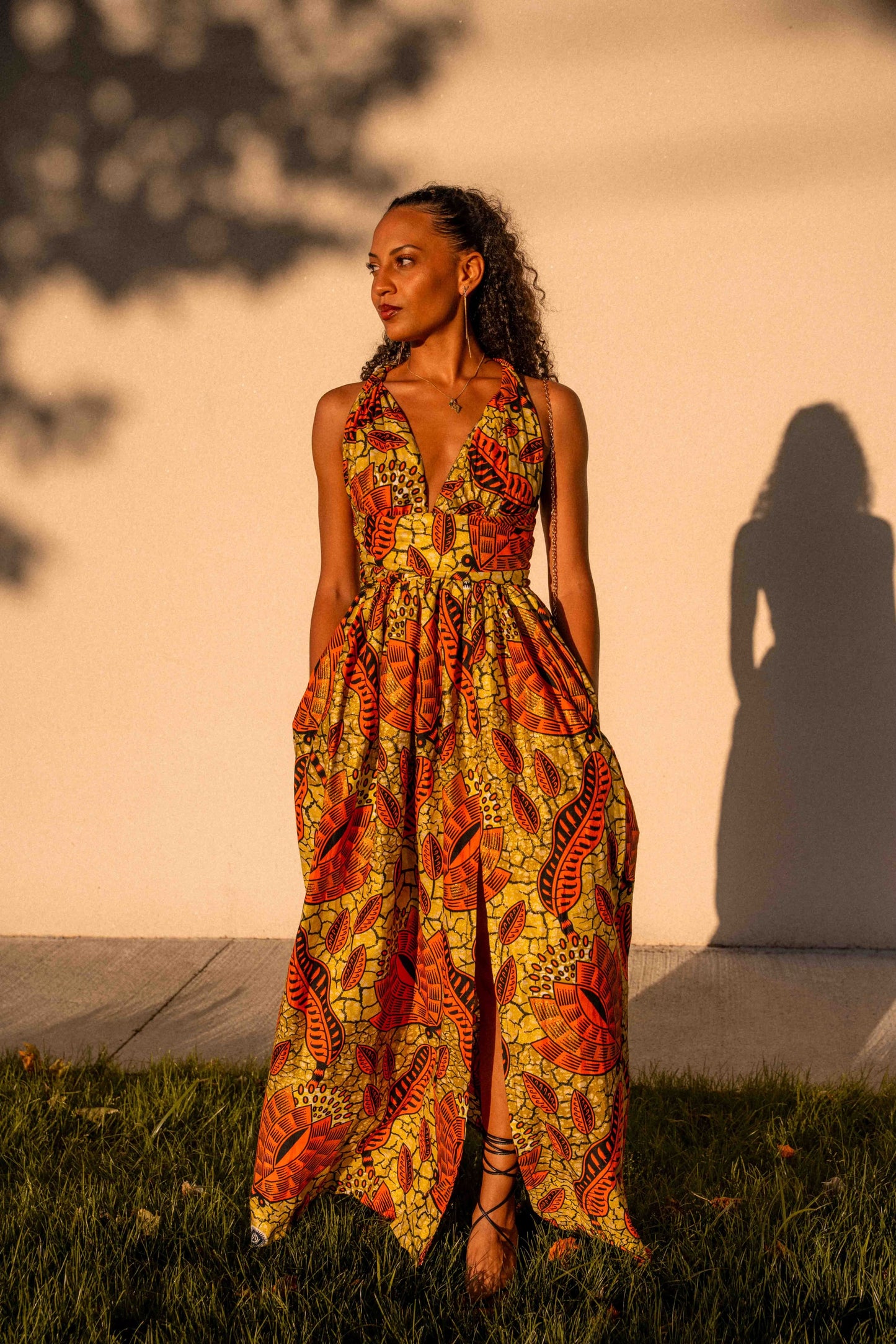 Robe infinie en Wax: "AURA"