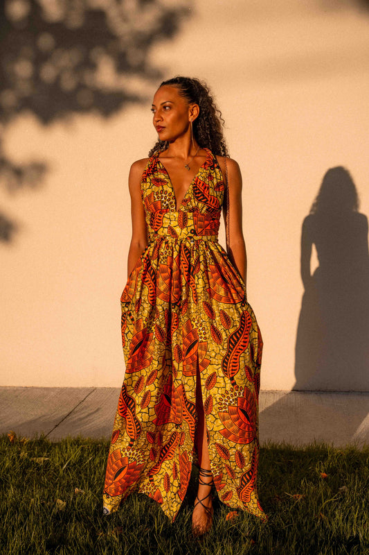 Robe infinie en Wax: "AURA"